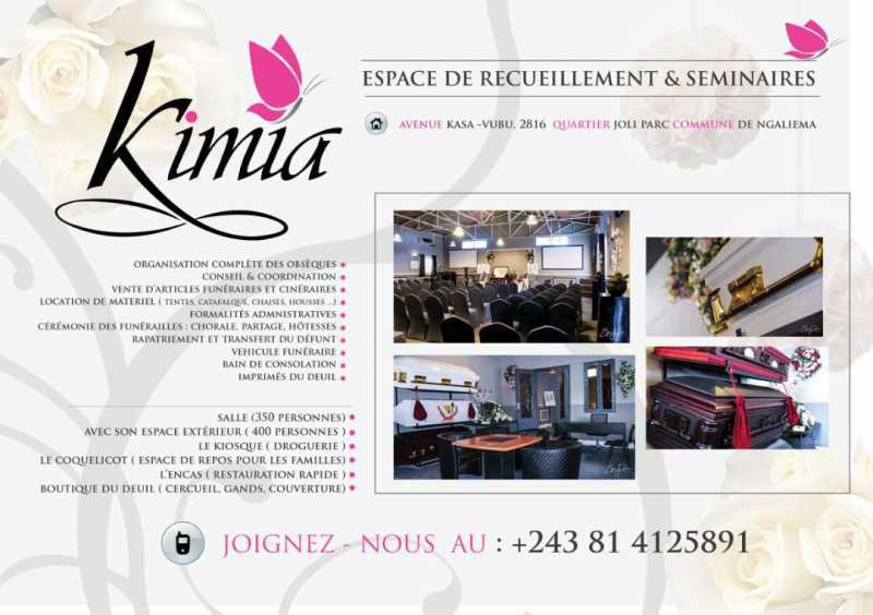 KIMIA | Bizcongo
Kimia est un assistant funéraire, qui vous accompagne dans l'organisation d'obsèques
Voir + : ow.ly/q3vH30kLxO0 
#kimia #servicefunéraire