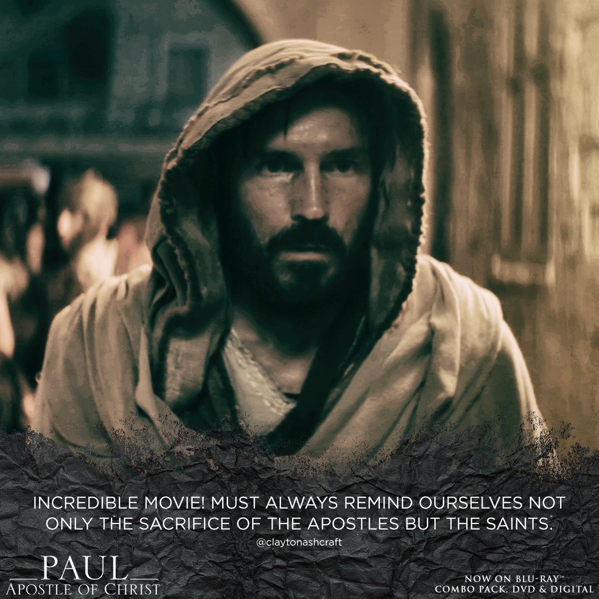 Don't miss the incredible performances on Paul, Apostle of Christ. Now available on Blu-ray Combo Pack and Digital! sonypictures.us/3raiI3