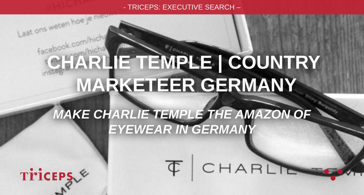 Triceps's tweet photo. #Vacancy : #CharlieTemple #Country #Marketeer #Germany Make Charlie Temple the Amazon of eyewear in Germany. | you will coordinate our marketing activities in Germany. Your main goals will be to maximize sales| Interested? Check out the link! https://t.co/LBJ6kFYpED https://t.co/es4M5wrTTc