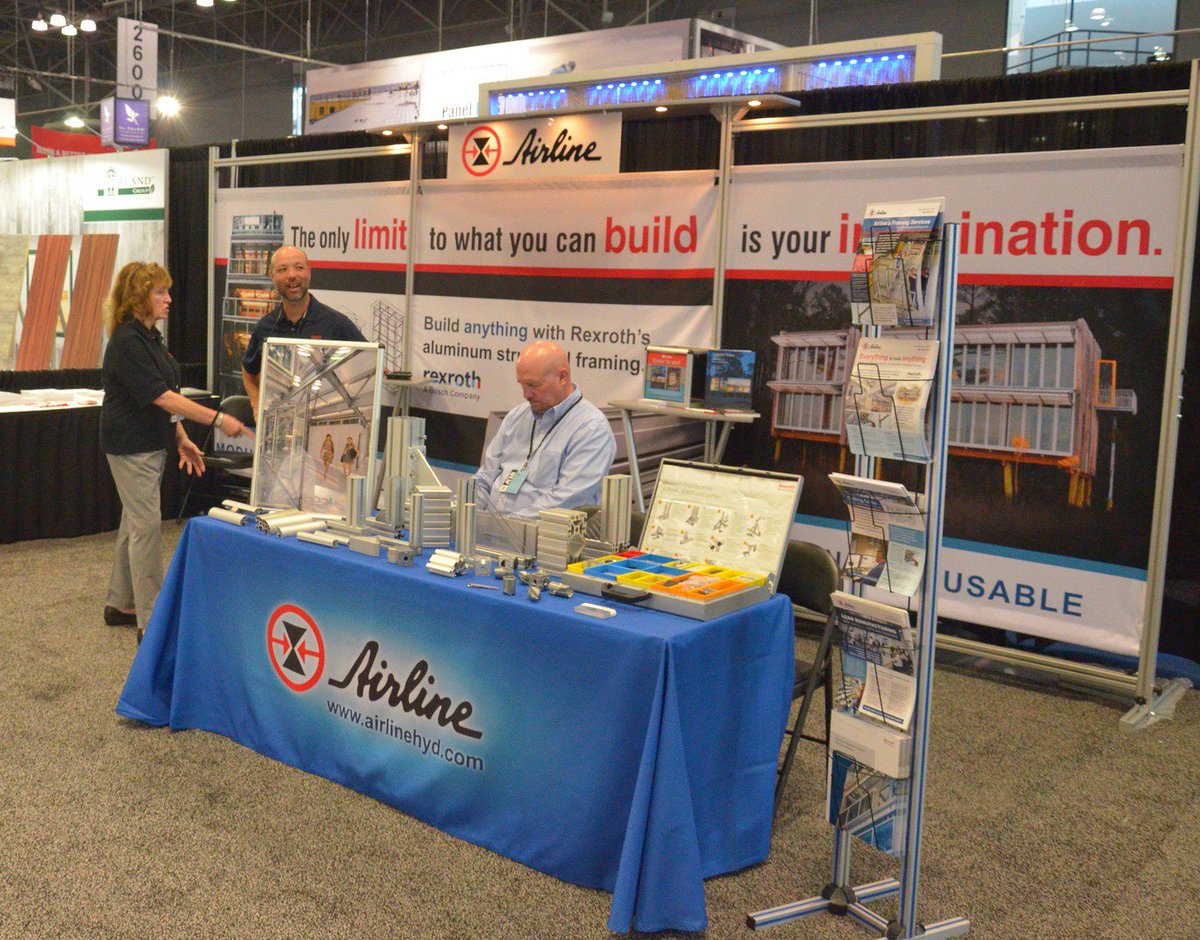BoschRexrothUS's tweet photo. What can you build with #Rexroth’s aluminum framing? @AirlineHyd said it best at the 2018 @AIANational Conference. The only limit to what you can build is your imagination! #EverythingtoBuildAnything
https://t.co/vDIuDnfrPq https://t.co/v1qh93qGAo