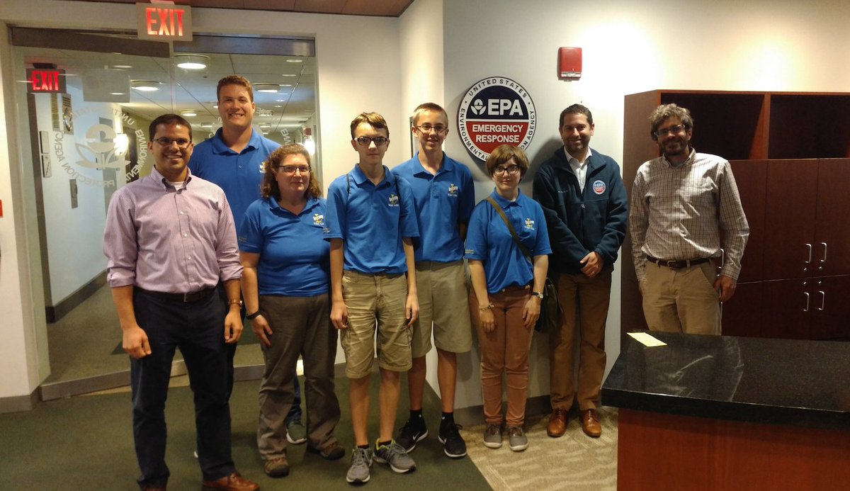 One of our national finalist teams & STEM-In-Action grant recipients the Whiz Kids visited the EPA when they were here... AMAZING! #ecyber18 #EPA #environmentalprotectionagency