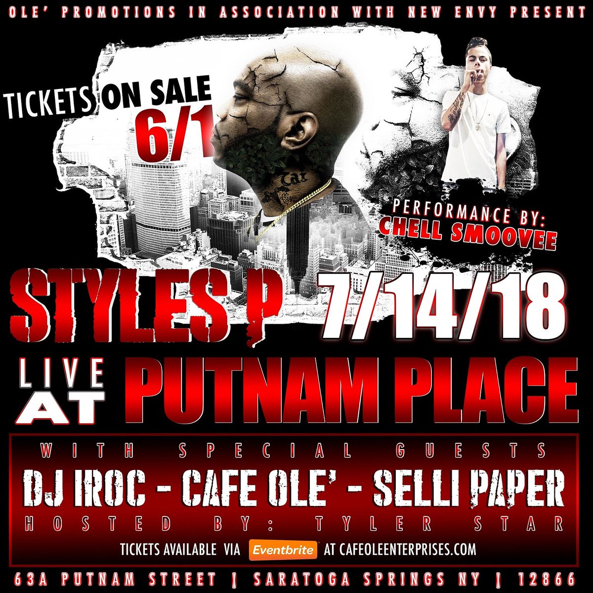 Chell_Smoovee's tweet photo. @therealstylesp Putnam Place Saratoga Ny 7/14/18 🔥🔥🔥🔥🙏🙏🙏 #chellsmoovee #stylesp #saratoga #ny #djiroc #tylerstar https://t.co/iznws7U9DP