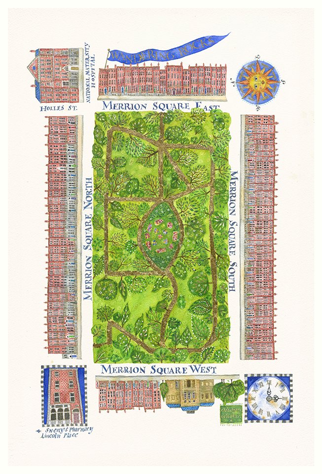 illustratorsIRL's tweet photo. Recent work from our member Olwyn Whelan https://t.co/DrTJjRtsE1 #dublin #merrionsq #streetmap #park https://t.co/QmRkl0MswY