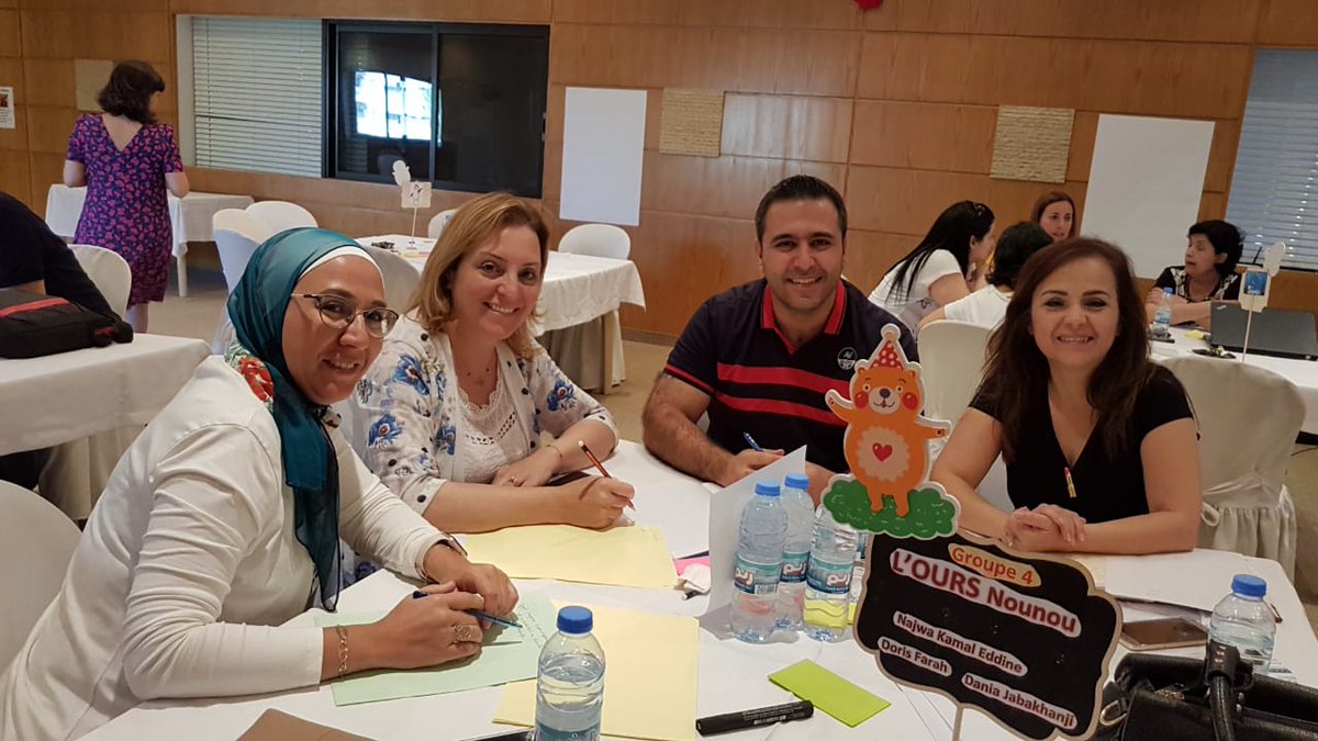 CRDP_Liban's tweet photo. #Mawrid_e 
35 formateurs du #PITB et responsables du #CRDPliban testent le #Hackaspint pédagogique! Quels espaces d'apprentissage en 2030 pour le bien-être?
Avec: Bernard Clouteau, @reseau_canope @InstitutFrLiban 
@LeDreau @caroleifl 
#Innovation #Ecole2030 https://t.co/HG2UuHsHh6