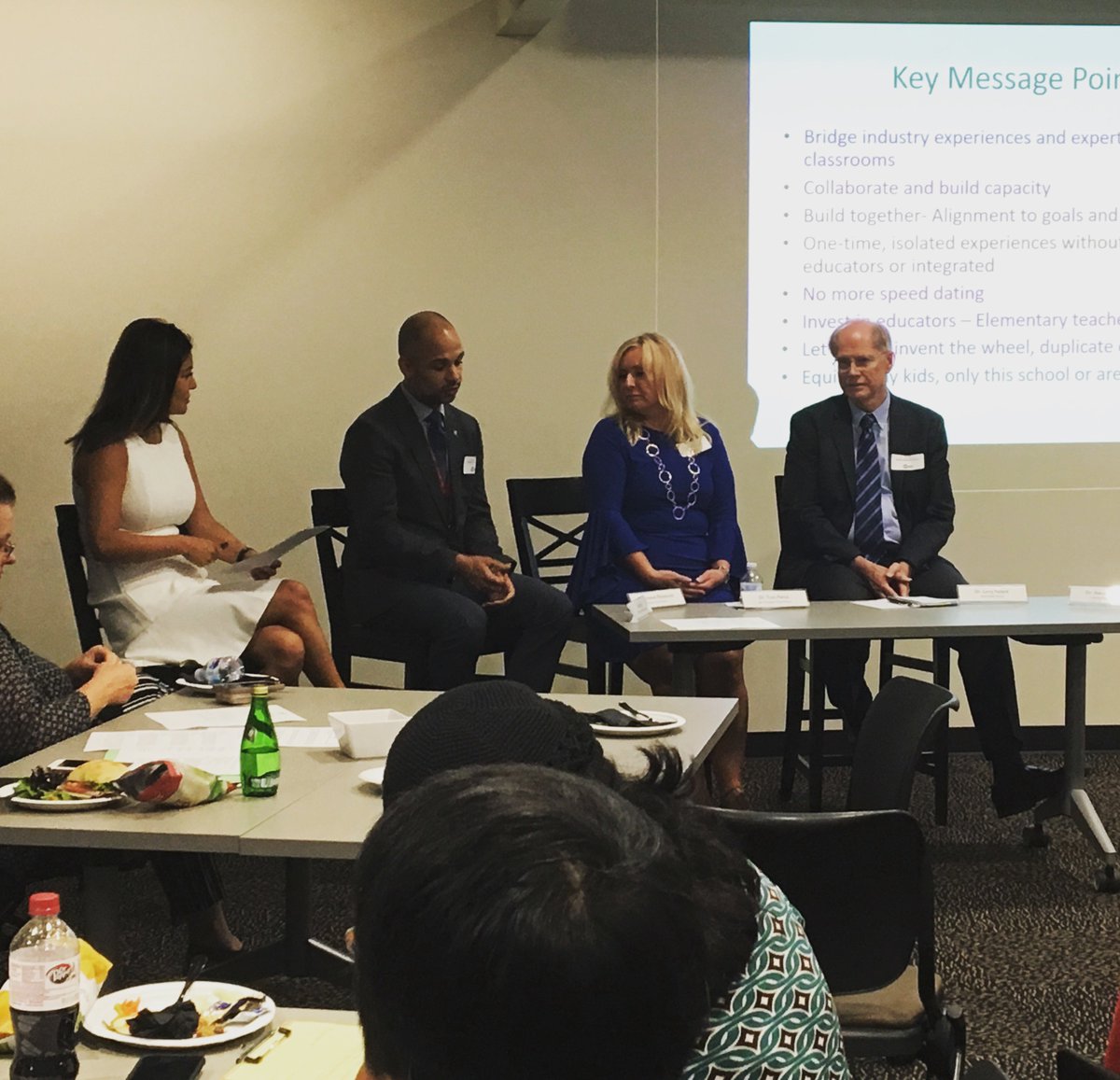 WABS_Nonprofit's tweet photo. WABS Executive Director Emily Yim moderating a panel of superintendents - answering questions posed by WABS Corporate Advisory Council today. Thank you all for your participation in this incredibly important conversation! #MondayMotivation #partnerships #careerandcollegeready https://t.co/5KTm0oc8mo