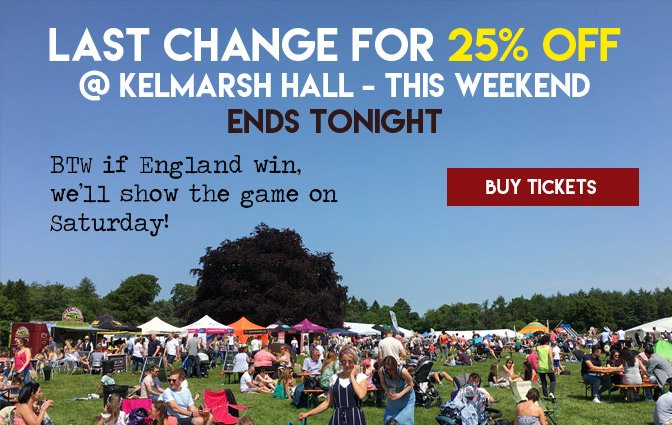 GBfoodfestival's tweet photo. Get 25% off ur Kelmarsh tickets, only if you buy them today! https://t.co/QFAq312Cc3