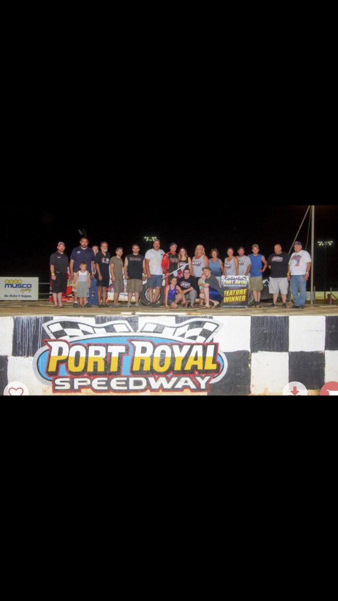 Got our @RocketChassis in victory lane twice Saturday night @PortRoyalSpdway in the make-up feature and the regular show! Thanks to all our crew and sponsors that make this deal possible! @FKrodends, @championoil, @HoosierTire, @BUTLERBuilt, @BulldogRears, @Summey21