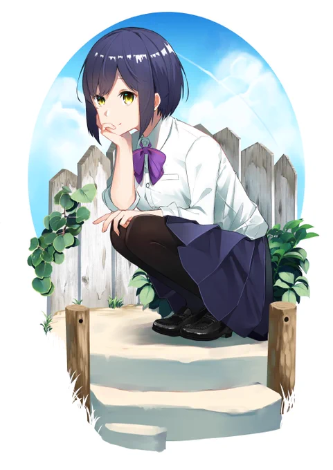 夏っぽいしずりん先輩を描いたよ #凛Art 
