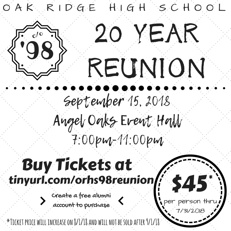 amazingarod's tweet photo. **ATTENTION ORHS C/O '98**
1 month to buy tickets before the price goes up!  
We don't have contact information for everyone so share this pic and text it out to friends you know that are not on social media.  You never know who is waiting for an invite.
****SHARE THIS POST!**** https://t.co/ZsPlsfflff