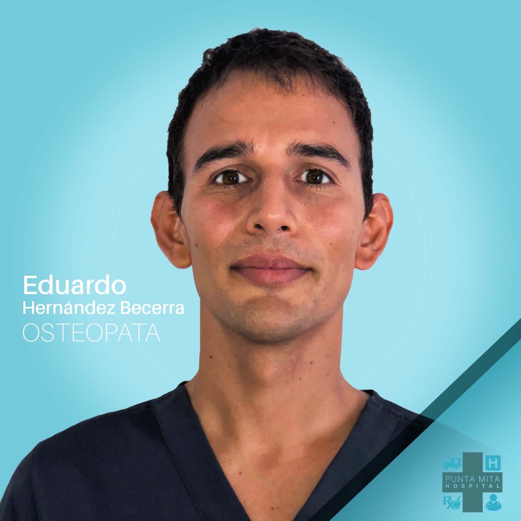 At Hospital Punta Mita we are very proud to welcome you to C.O. Eduardo Hernandez our new Osteopath.
We recommend you make an appointment today at: 329 688 0059 or visit puntamitahospital.com

#hospital #osteopath #sciatic pain #migraines #sportinjuries