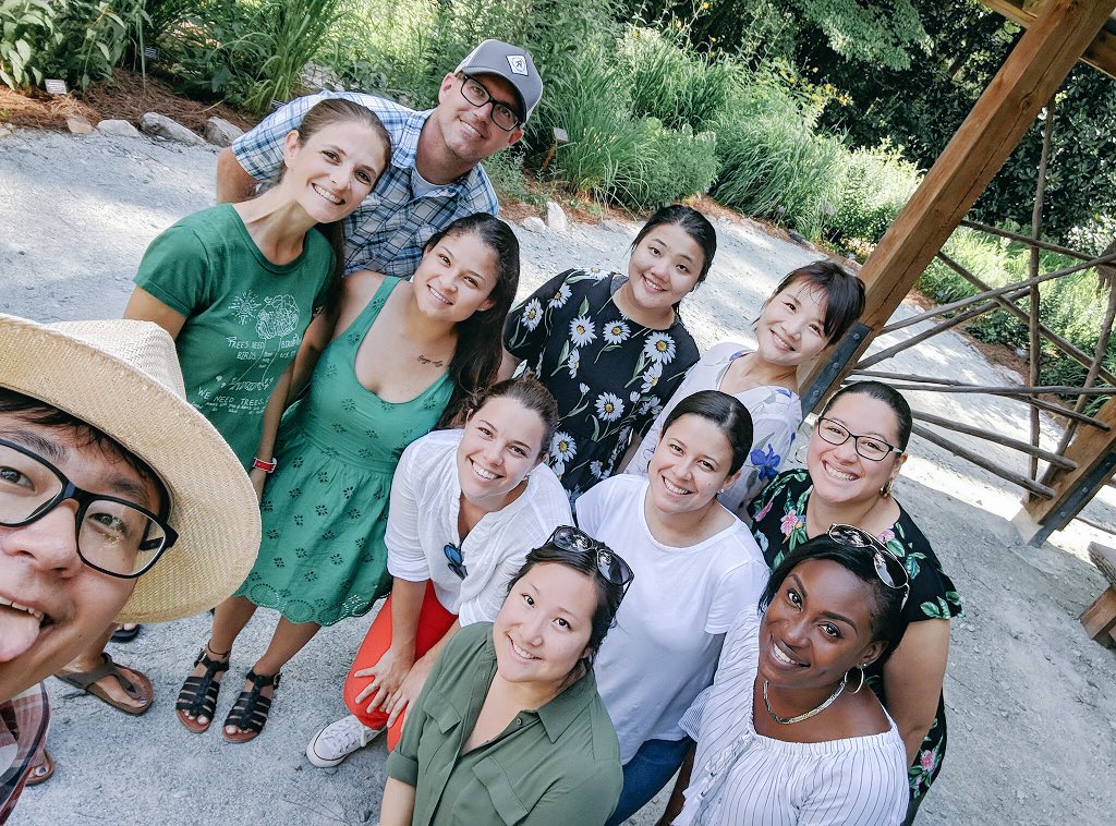 We held class @DukeGardens today. Despite the heat and humidity, we learned a lot from @AnnasClass! #PBL #Phase2 #activelearning #talktoexperts #getoutside #ElonEd #ElonMEd #MED521