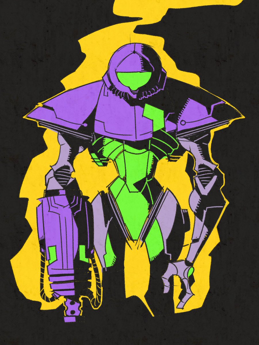Ianoquinnzel's tweet image. Samus warmup, but I decided to use Ridley&apos;s scheme instead &apos;cause it looks cool