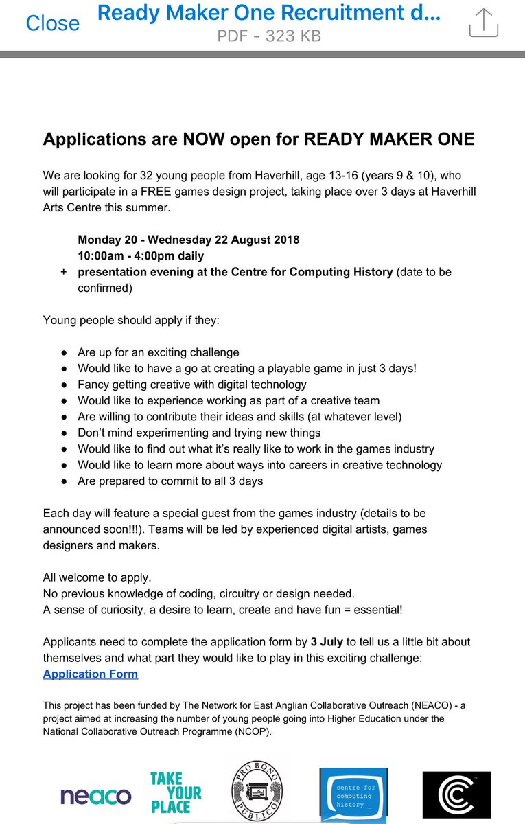 MissPowellSW's tweet photo. Any year 9 or 10 like computer games? Silly question? Fancy 3 days of activities in the holidays? See below... deadline is extended until next week. Spread the word! https://t.co/XTOqAWGQlq