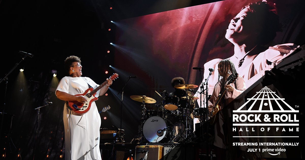 Alabama_Shakes's tweet photo. Catch the 2018 @rockhall Induction Ceremony, including Brittany's induction of Sister Rosetta Tharpe plus Zac and Brittany's performance, now streaming on @PrimeVideo! 

🖥️ https://t.co/E8Qszeyusl https://t.co/T6SzWCq9bB