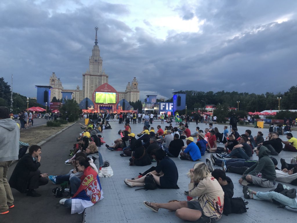 ListsNG's tweet photo. Watching Belgium vs Japan at the Fan Fest in Moscow. #36DaysInRussia https://t.co/RlgHmEqk2a