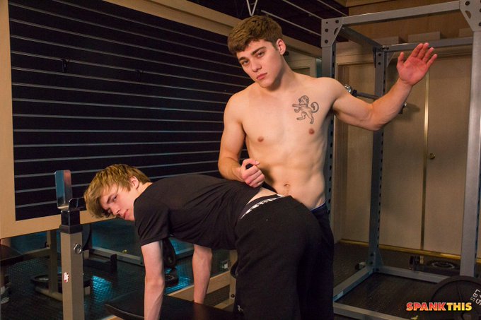 SpankThis Latest | Training Session ???♂????  @JamieRayXXX @MrBlakeMitchell https://t.co/CT09CHOTlg https://t