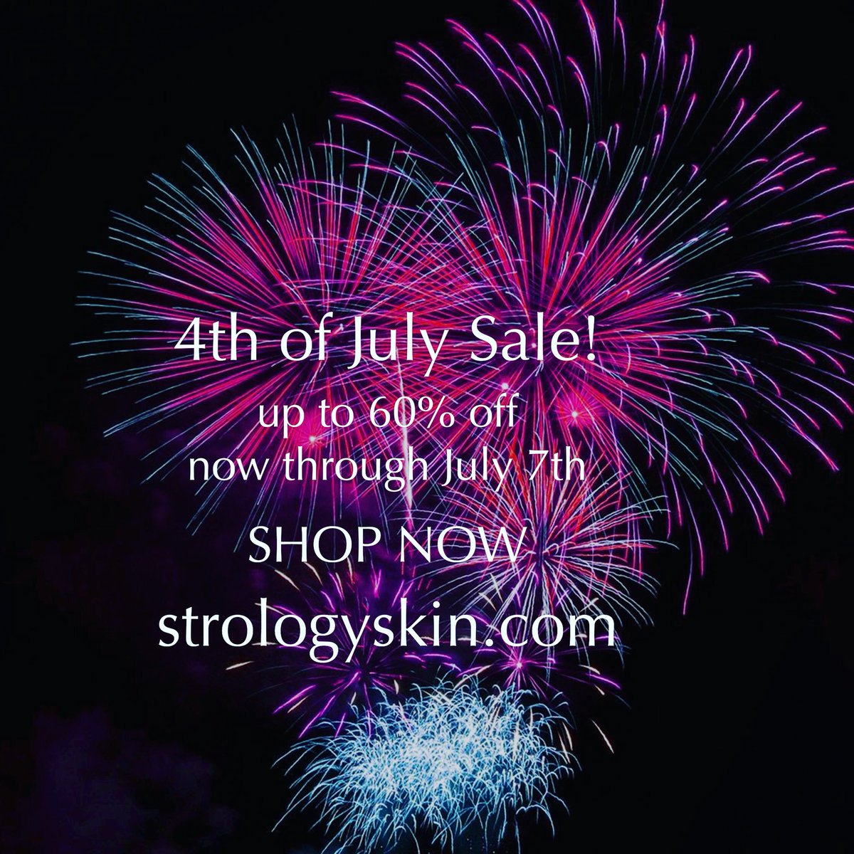StrologySkin's tweet image. Our #4thofJuly sale is on now!  Get up to 60% off!  Free shipping on all orders over $30.  strologyskin.com #4thofjulyWoWs #4thOfJULYsale #sale #coupons #skincare #beautysale #strologyskin #strology