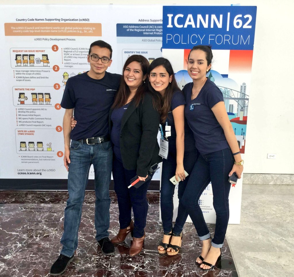 Nuestros embajadores vivieron la experiencia #NextGen en #ICANN62. <a href="/jhoncaballerom/">Jhon</a> <a href="/YisedAlvarez/">Adriana Alvarez</a> <a href="/veroluiza/">Verónica Arroyo</a> y Cristina Morales <a href="/ICANN/">ICANN</a> <a href="/ICANN_es/">ICANN en español</a>