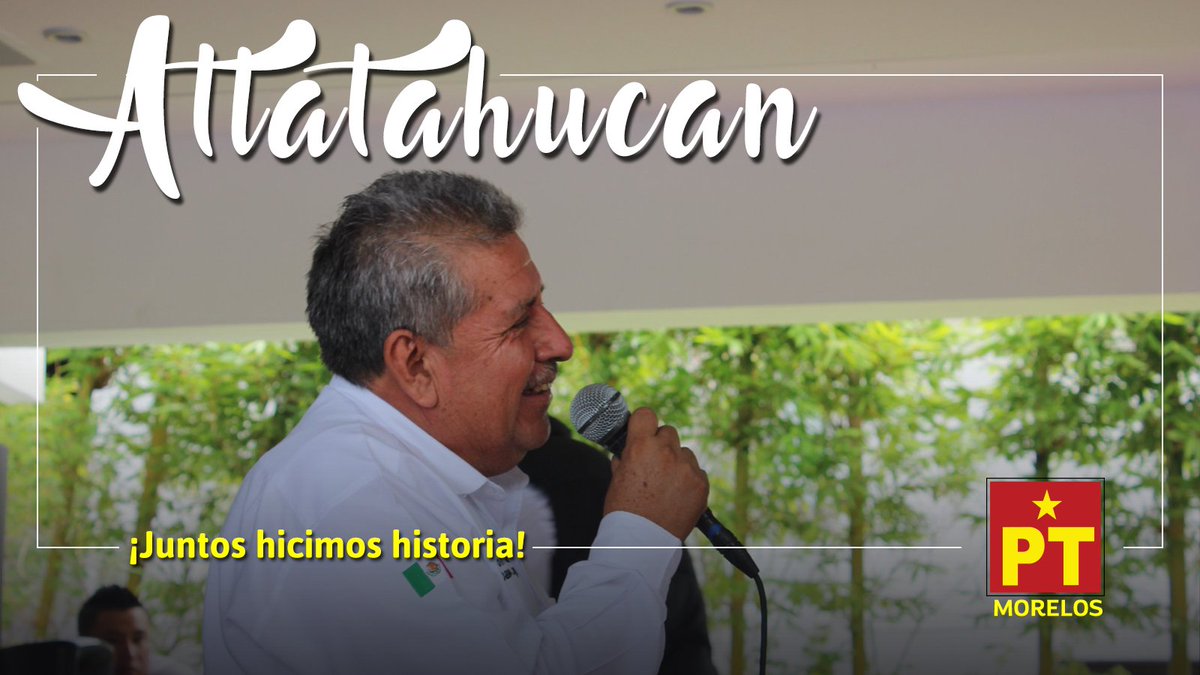 ¡Sumamos otra victoria!, #Atlatahucan es territorio #PT, gracias a cada morelense que confió en el profre Calixto Urbano para que nos representara como presidente municipal. ¡Enhorabuena! #FelizLunes