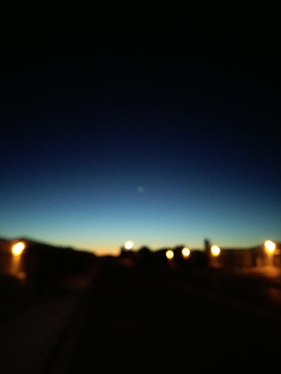 hankcase's tweet photo. #WorldUFODay Always been humble enough to believe we are not the only ones here,no real proof,54 years,till this year finally seen 1,it only let me get a couple then phone wouldn't snap anymore photos.Idaho(hit a deer stuck) Oct 6:30am just on the horizon. https://t.co/BxmakgpaTG