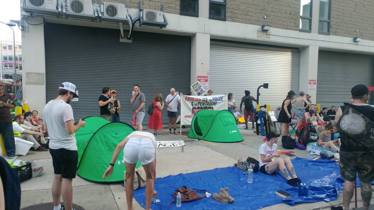 Folks occupying Philly ICE office. #Familiesbelongtogether