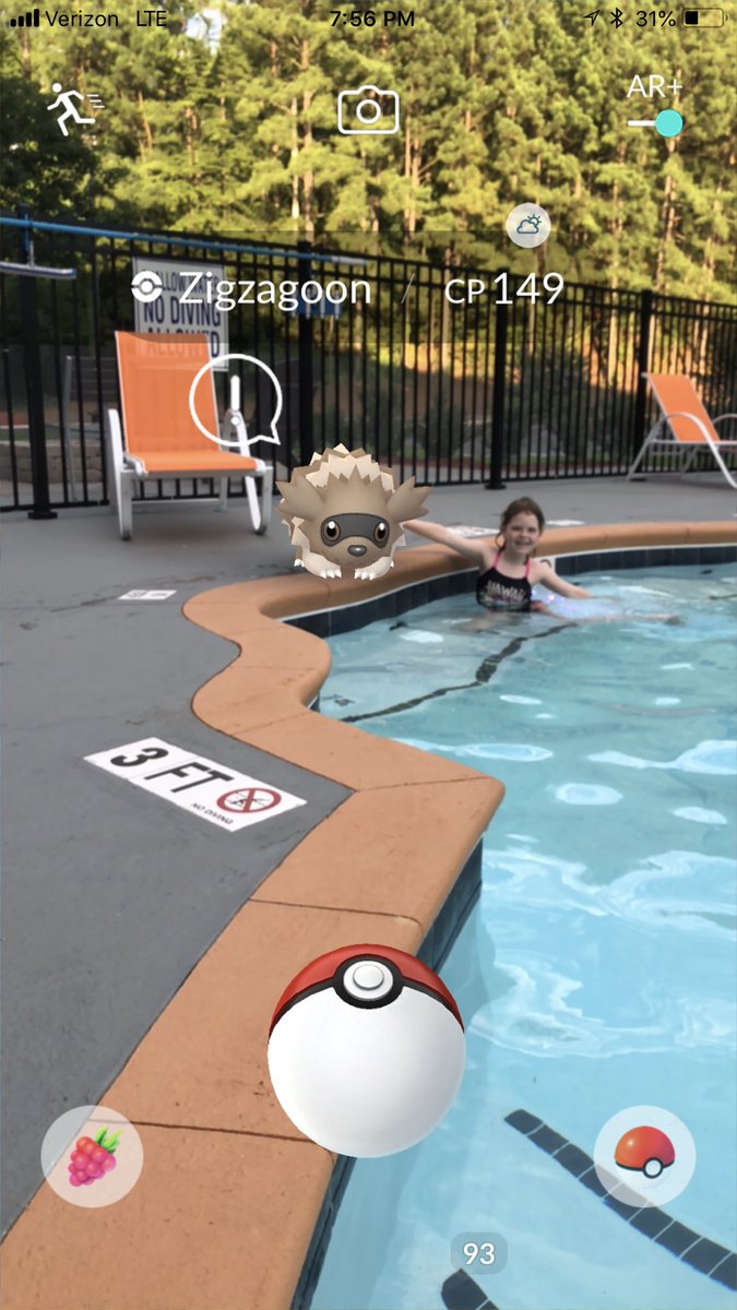 JaXboxChick's tweet image. Toes back in the water. #PokemonGO #PoolAdventures