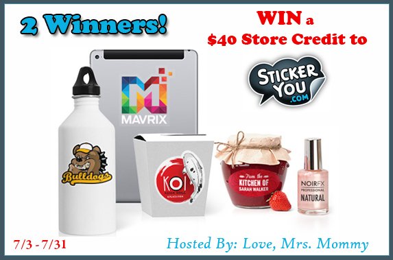 bigcitypixie's tweet image. 2 WINNER #GIVEAWAY! Enter to #WIN a $40 @StickerYou Custom #Sticker Store Credit! Open to #worldwide entries! #Prize #Family #Kids #Company #Logo #Decals #Tattoos #Freebie #Contest @Love_MrsMommy bit.ly/2Nf8UYo