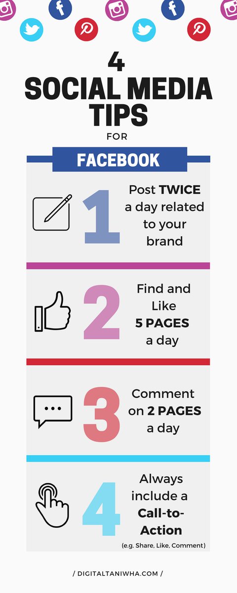 Here are just a few tips to help improve your Facebook marketing plan. Short, simple and to the point. Tell me what you think, Like or Share
#socialmediamarketing #makesocialmediaeasier #socialmediatips #facebooktips #socialmediainfographic