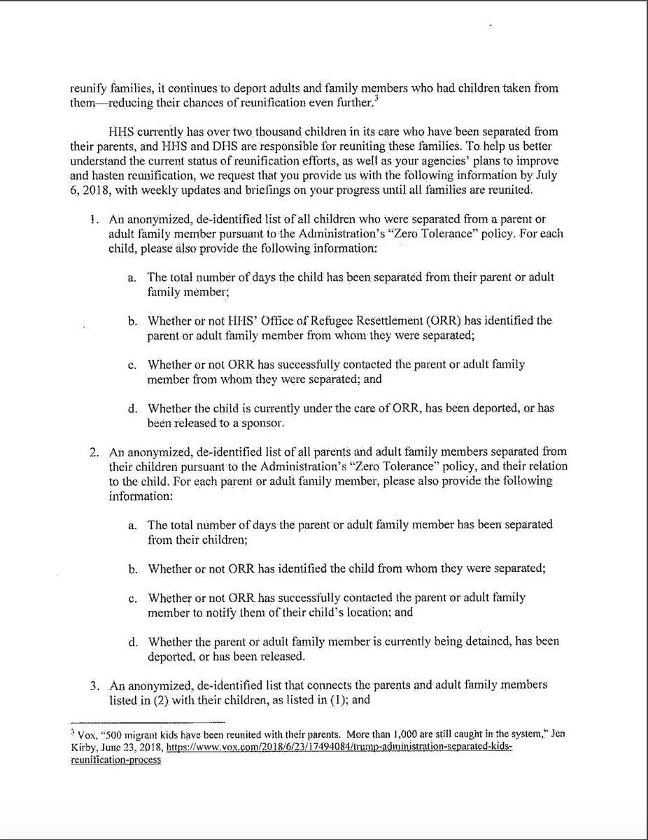 SenBillNelson's tweet photo. I just sent a letter to the heads of DHS and HHS to find out exactly what’s being done to reunite the 2,300 children who have been separated from their families at the border. https://t.co/KQTvlZdAa9