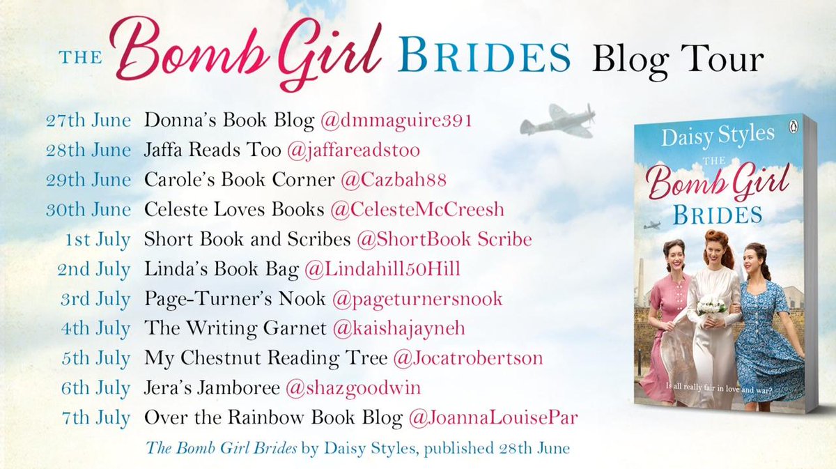 Lindahill50Hill's tweet photo. DO NOT MISS #DaisyStyles #TheBombGirlBrides #blogtour I have a smashing #guestpost all about two typical days for Daisy https://t.co/47fJkHAXIl @BTUkatie @PenguinUKBooks @MichaelJBooks https://t.co/znPwmOfMvS