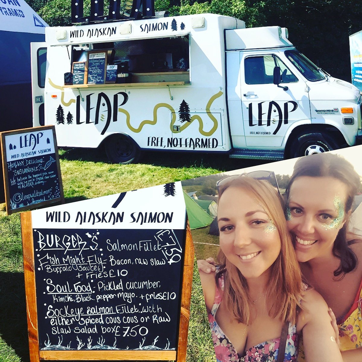 Wonderful weekend <a href="/Wonder_Fields/">Wonder Fields</a>; sun, company, music and #food including the stunning salmon burger from <a href="/LeapWildSalmon/">Leap</a> which unfortunately I don't have a #foodpic of but I do of my glittery happy face!