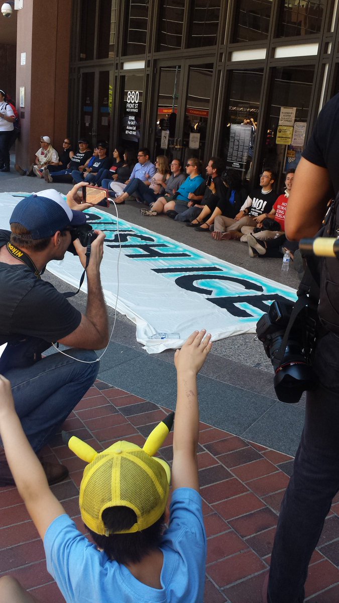 Shutting down the Federal Building in San Diego so all our people can be free. #FreeOurFuture