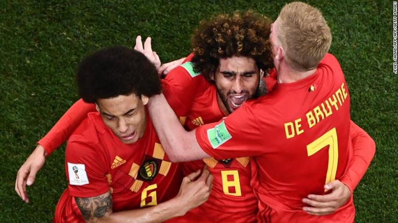 cnni's tweet image. Belgium scores in final seconds of stoppage time to defeat Japan in the #WorldCup cnn.it/2KtmwS4