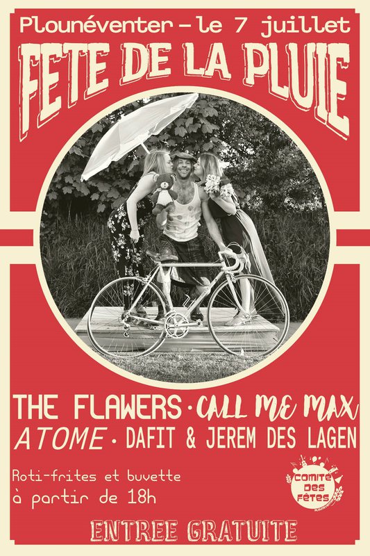 GiachelloB's tweet photo. La seconde édition de la fête de la Pluie accueillera le groupe punk  folk irlandais #TheFlawers en tête d'affiche, #CallmeMax (Folk Blues),  #Atome (Rock Folk) et Dafit &amp; Jérém des Lagen (DJ) 😉
#Bretagne #festival @FinistereTour #plouneventer #theflawers https://t.co/dPRh74j95X