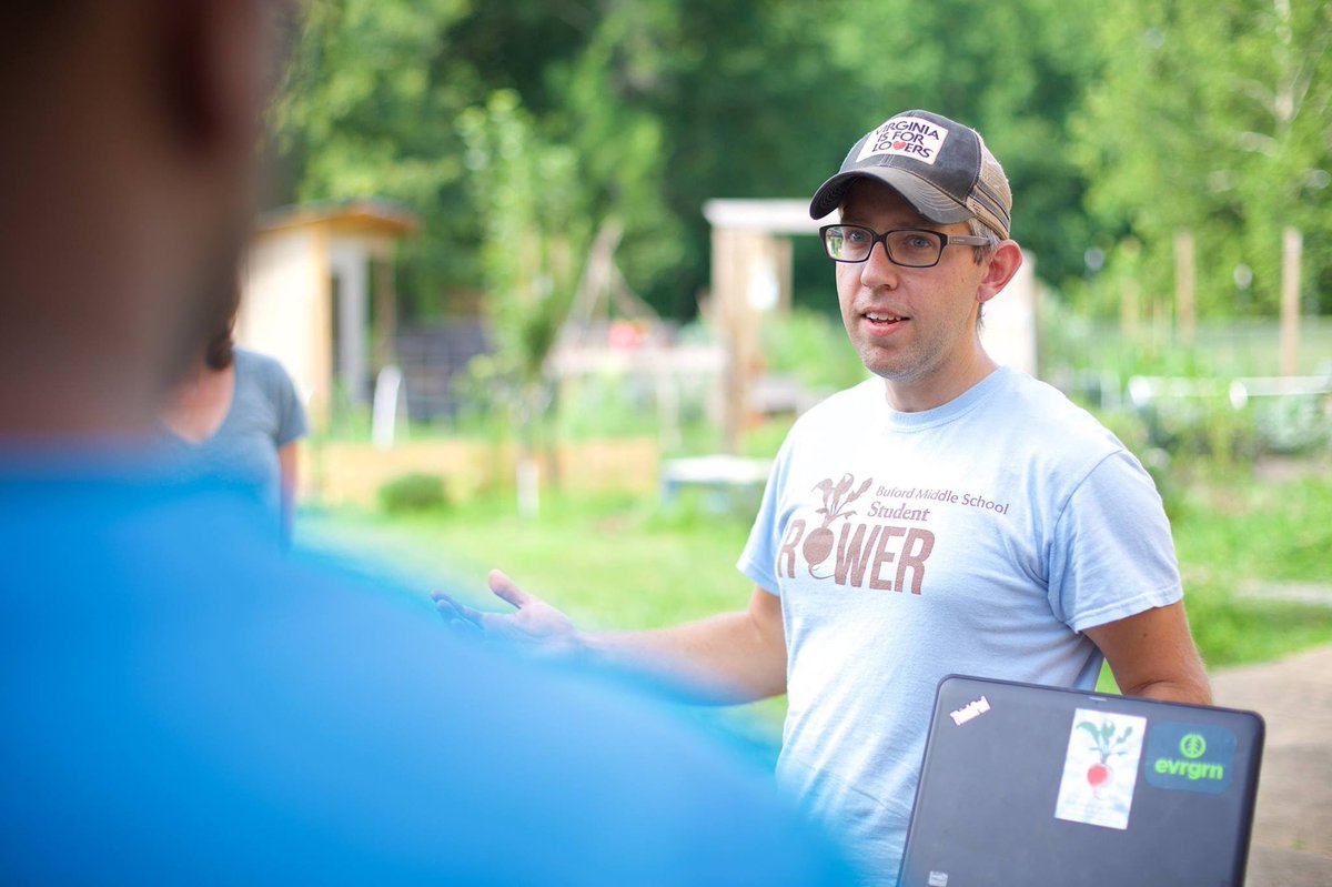 "There’s nothing more inspiring to me than watching students work with their hands, think critically to solve real problems, &amp; master a set of skills that they will use long after they’ve graduated." Peter Davis, CHS teacher &amp; City Schoolyard Garden Coordinator PC:CSYG