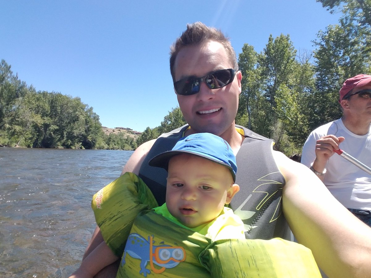 NateLarsenWX's tweet image. Floating the Boise River for this boys first birthday. #1yearold #riverfloat