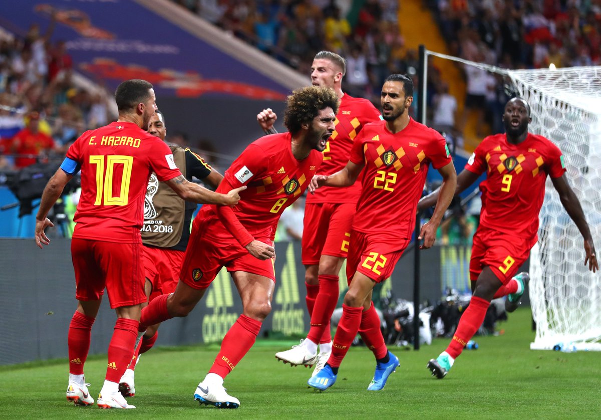 BelRedDevils's tweet photo. ⚽️ Quarter-finals here we come !! 😍

We believed in ourselves until the last minute ! #REDTOGETHER with our fans @Fanclub1895 ! Looking forward to face @CBF_Futebol #BRA

🔜 Friday in #Kazan 🤞😉

#WorldCup
#BELJPN https://t.co/Rx96Hzo5qH