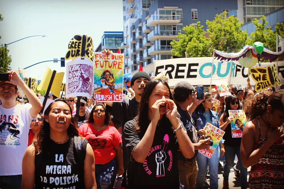 resilienceoc's tweet photo. This is how our people start to #StopStreamline by disrupting ICEs business of stealing our people...
#AbolishICE #ChingaLaMigra #FreeOurFuture https://t.co/nT1qkzYhak