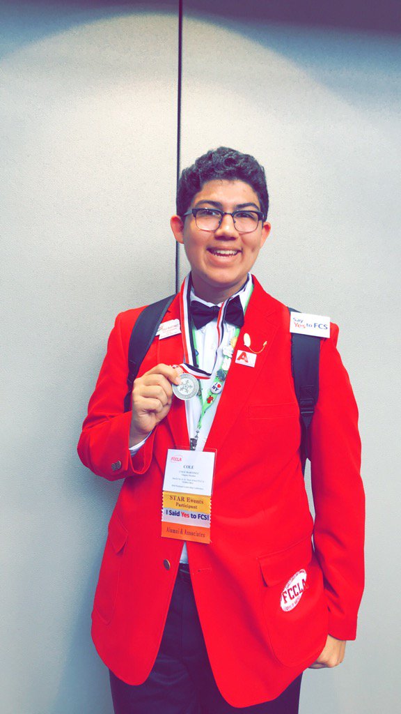 ZegersMrs's tweet photo. Congrats to Cole M. on his Silver medal finish at National STAR FCCLA in Atlanta, Georgia. Go Scouts! #dc_scouts https://t.co/6jHKHjd9h4