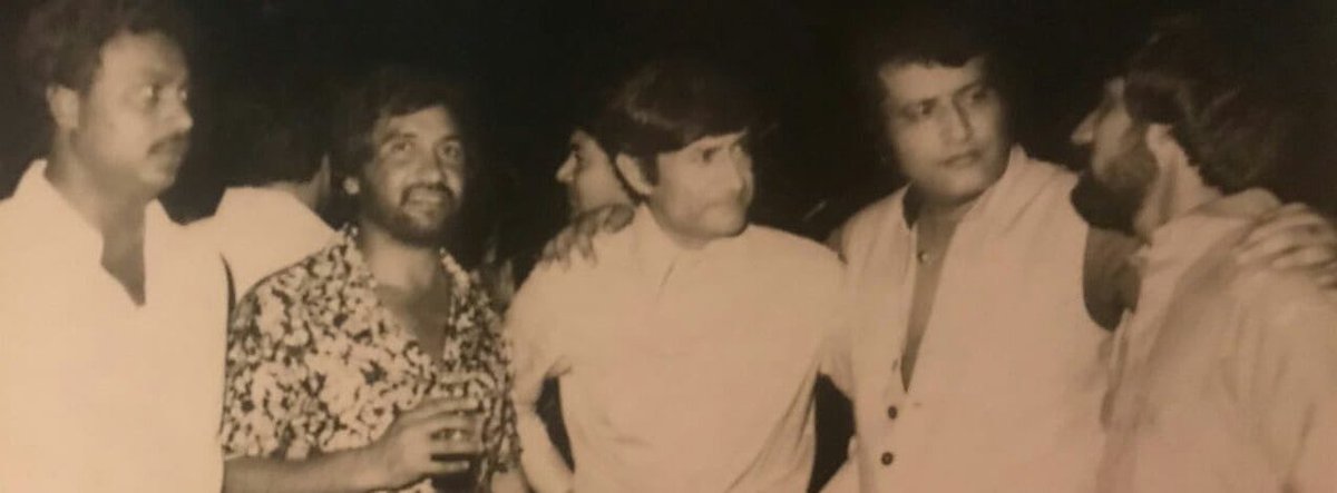 iramizraja's tweet photo. Happy Birthday Bhai.. can still feel your presence around me..Sharing some old pics of Wasim Raja from family album..with Indian film stars Manoj Kumar and DevAnand on 1979 tour to India.. https://t.co/SEKKO4yGxU