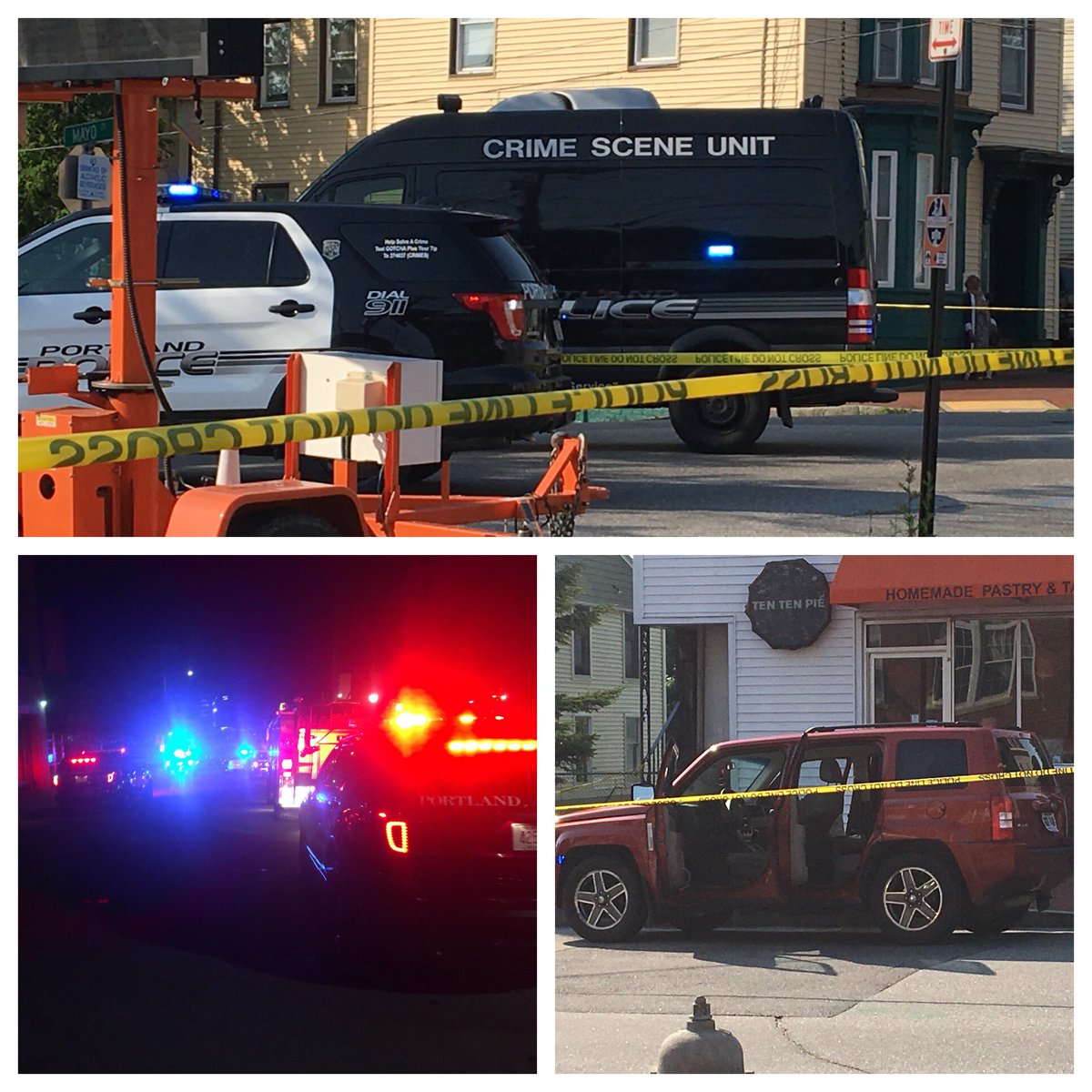 NBC10_Sam's tweet photo. Developing tonight— there’s been 3 people shot in, in 2 separate incidents in Portland —in 5 days. At this time we’re told no arrests have been made in connection with the shootings. Hear what residents are saying #LiveOnCBS https://t.co/aBYSQNfDd5