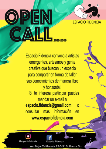 espaciofidencia's tweet photo. Convocatoria: #OpenCall a todos los artistas, creativos y artesanos que buscan un espacio para compartir sus conocimientos en formato de taller artístico. Más info en https://t.co/5WYM7QHQVQ 
#EspacioFidenciaConvoca https://t.co/YfLOhLNC0X