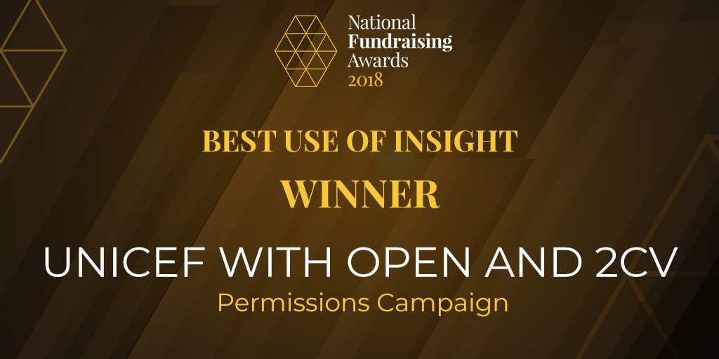 And the winner of #IoFAwards Best Use of Insight is <a href="/UNICEF_uk/">UNICEF UK</a> with <a href="/LifeAtOpen/">Open I B Corp</a> and @2CV -  congratulations!