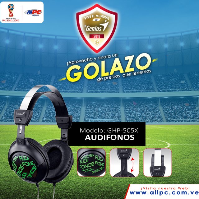 Allpc's tweet photo. ¡Aprovecha los increíbles precios que te ofrece nuestra promoción GOLAZO con #Genius!

Para los amantes de la buena música, los GHP-505X son los ideales para ti.

Contacta a su Ejecutiva de Venta 

#AllPC damos soluciones a la medida de tu Negocio!! https://t.co/Uw1J7NPQDi