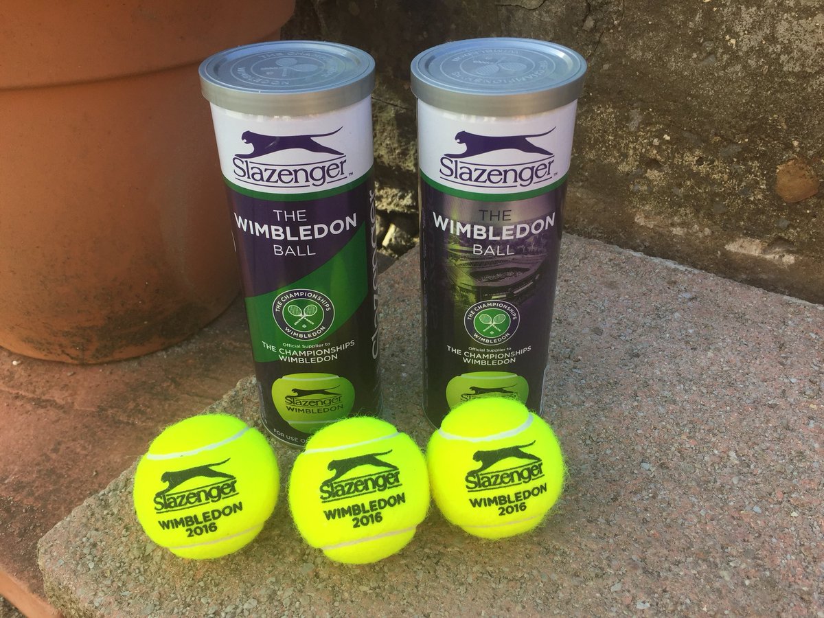 JonSedgmore's tweet photo. Slazenger Wimbledon Tennis balls available £3 per tube 🍓🎾🍓🎾🍓🎾 https://t.co/dlxql5NaMT