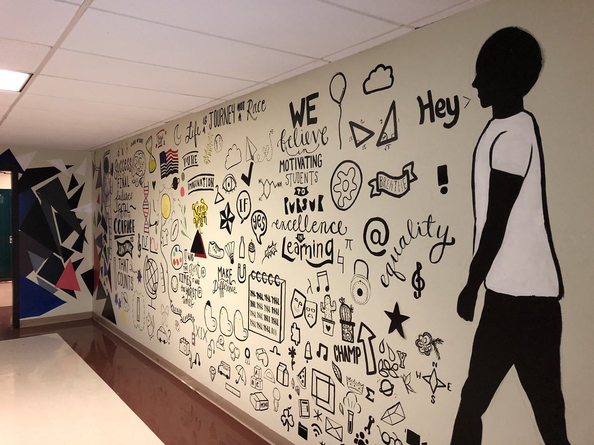 YHSDeGennaro's tweet photo. Incredible mural completed by our talented students from our @YHS_Art program. Thank you Cheryl, Nina, Alexis &amp; Ms. Varrota. We will celebrate your work in September. 🌽 #YorktownCSD @CMillerYorktown @GOLLISZJOHN @Avdek_Yorktown @RonHattar @yhs_yearbook @GimmeMoorePhys https://t.co/H8N3DNtS4g
