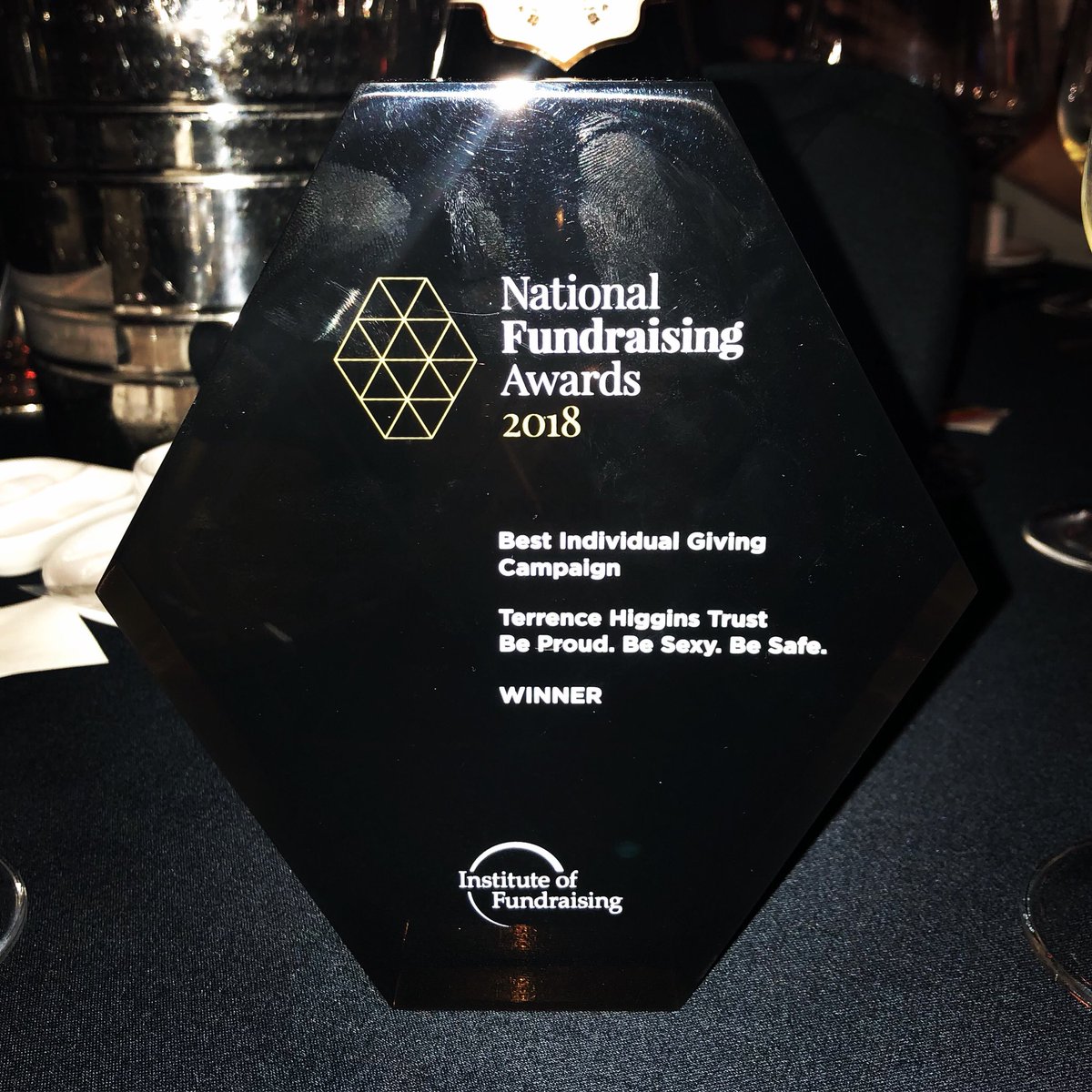 LifeAtOpen's tweet photo. Wow. We’re honoured to have won two awards tonight at #iofawards. Both incredible collaborative efforts with amazing causes @THTorguk and @UNICEF_uk https://t.co/HavsbJPAa5