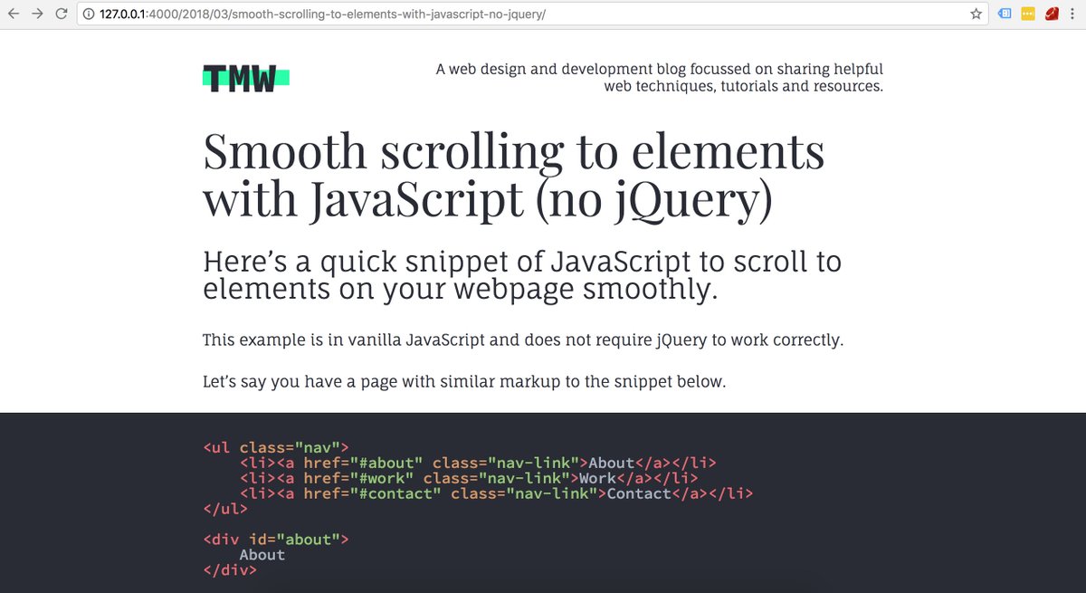 modernwebblog's tweet image. Currently working on a new look for the blog. Clean, functional and super fast with the help of @jekyllrb! We hope you like it when it&apos;s live. Watch this space. 😎 #webdesign #javascript #CSS