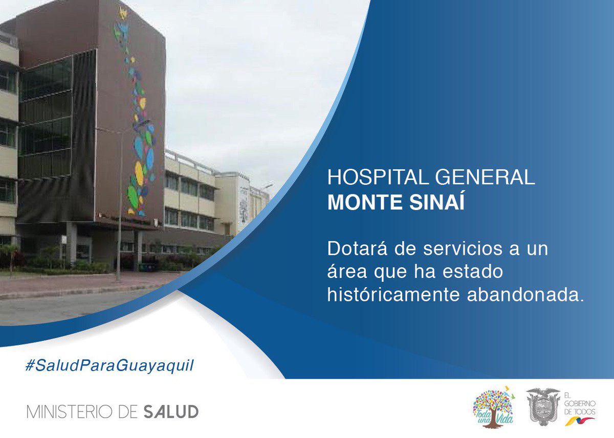 Salud_Guayas's tweet photo. El Hospital Monte Sinaí beneficiará de manera directa a los habitantes del noroeste de Guayaquil. #SaludParaGuayaquil https://t.co/Shmf5nvGvc