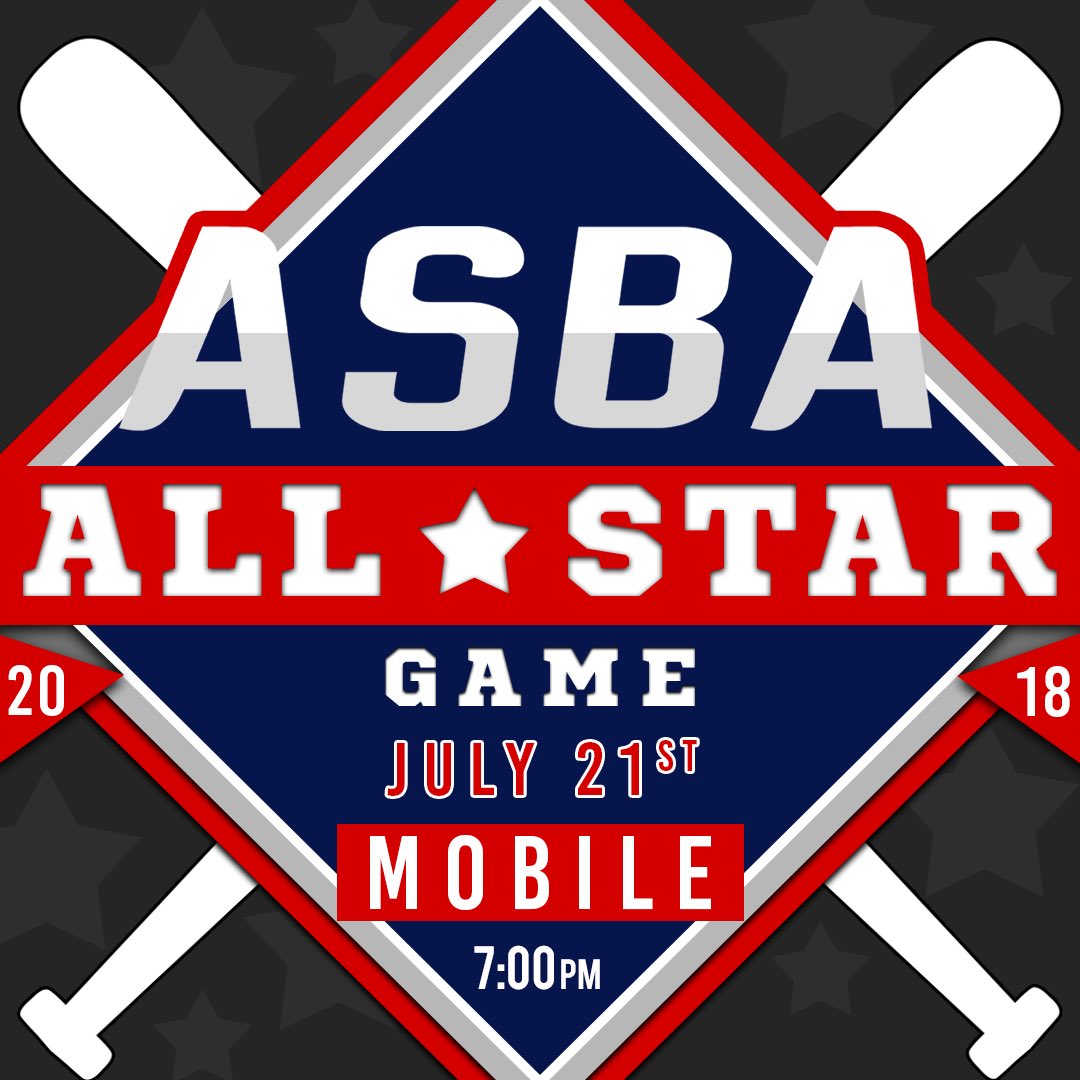 ASBAsoftball's tweet photo. #ASBA is proud to announce the first All-Star Game in league history! Come watch the best of the best play on July 21st! #AllStarGame2018 https://t.co/Mk2xMv5Toz